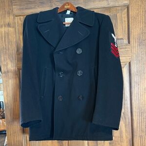 Men's Black Peacoat